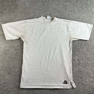 VINTAGE Bugle Boy Shirt Mens Extra Large Beige Heather Cotton Blend Casual 90s